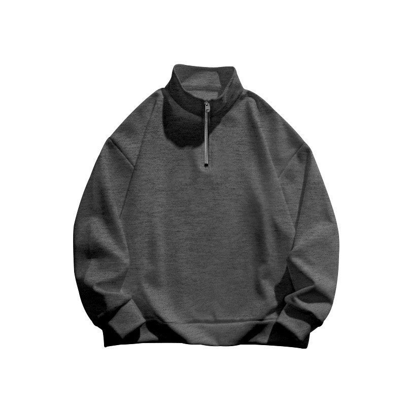 Unisex Relax-Halbzip-Sweatshirt mit hohem Stehkragen, Raglanärmeln und leicht angerauter Innenseite Echo Archiv