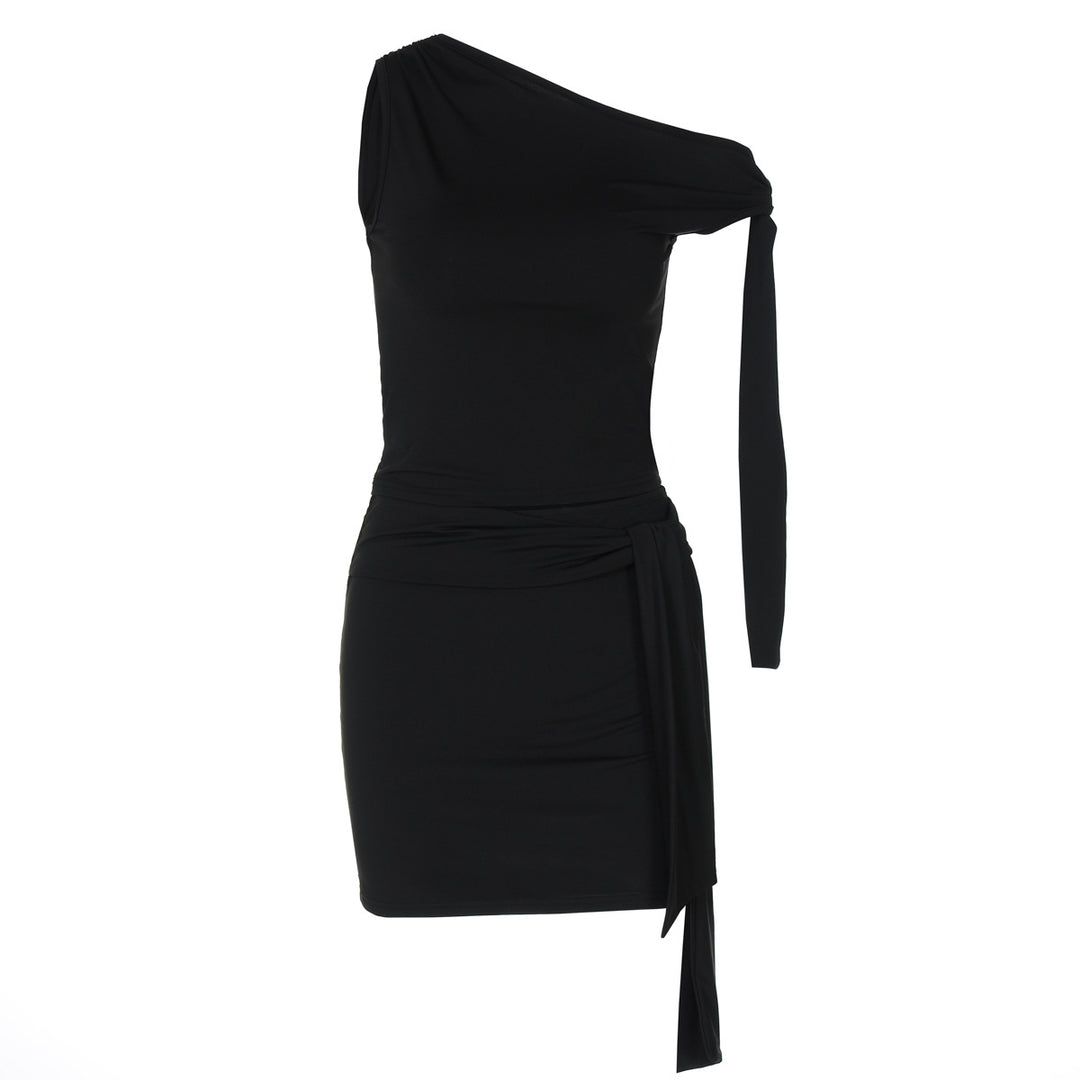 Damen One-Shoulder Mini-Kleid mit Raffung und elegantem Detail Echo Archiv