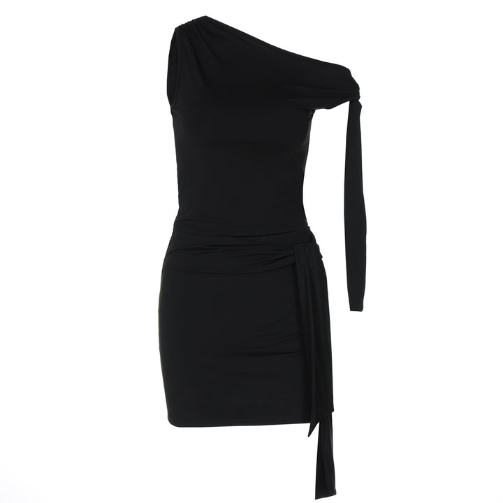 Damen One-Shoulder Mini-Kleid mit Raffung und elegantem Detail Echo Archiv