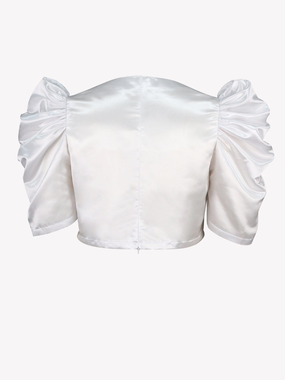 Damen Satin Bluse mit voluminösen Puffärmeln – Élovi