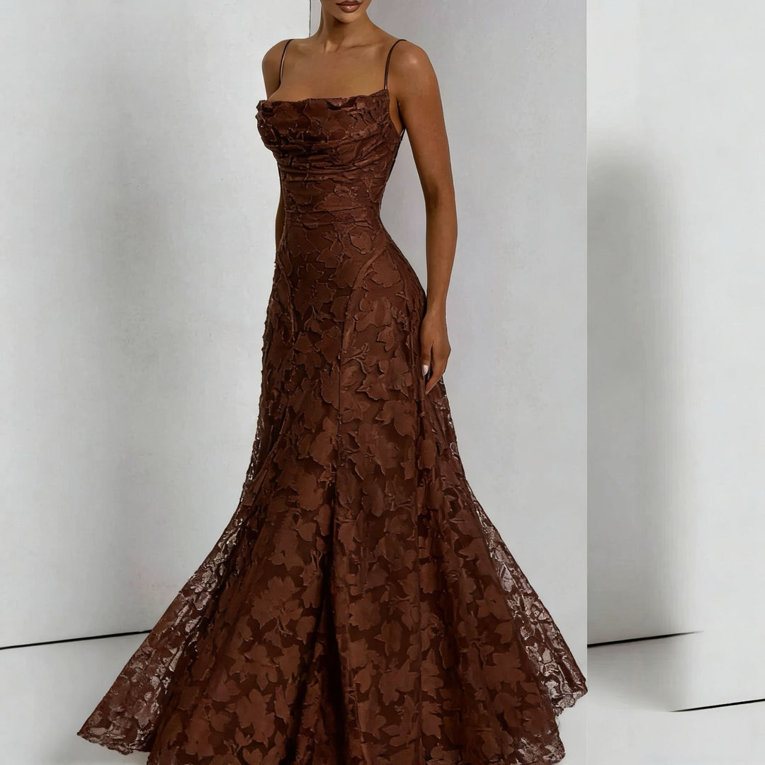 Damen Maxikleid mit floralen Spitzenapplikationen Echo Archiv