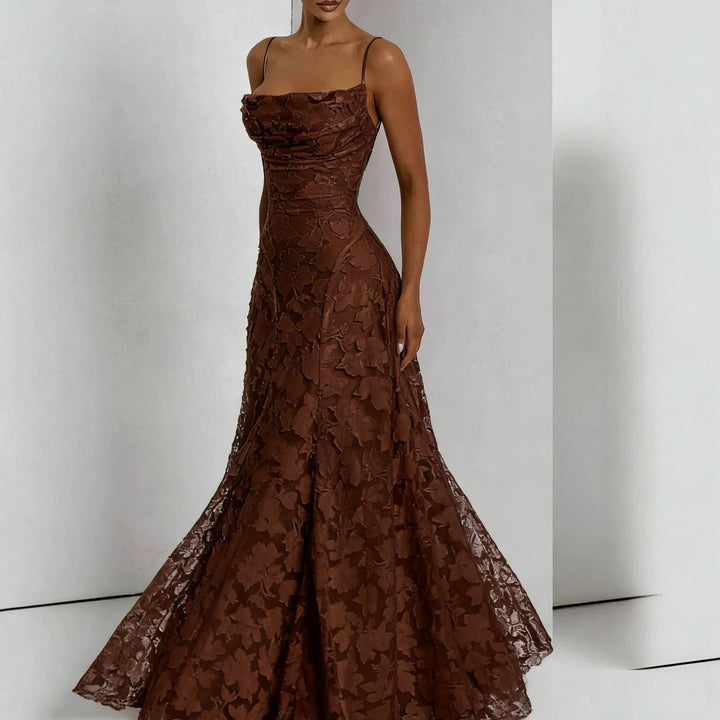 Damen Maxikleid mit floralen Spitzenapplikationen Echo Archiv