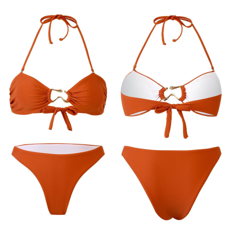 Damen Bandeau Bikini mit elegantem Gold-Detail Echo Archiv