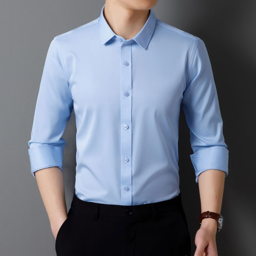 Herren Slim-Fit Langarmhemd aus hochwertigem Baumwollmix Echoarchiv