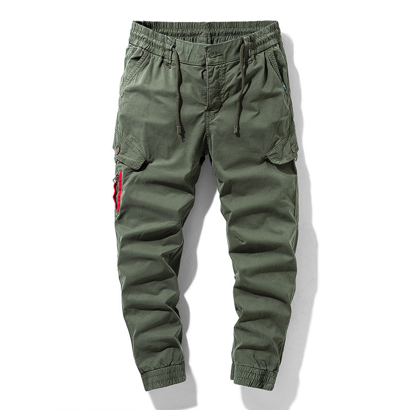 Herren Military-Influenced Cargo-Jogger mit elastischem Komfortbund und Kontrast-Zipper Echo Archiv