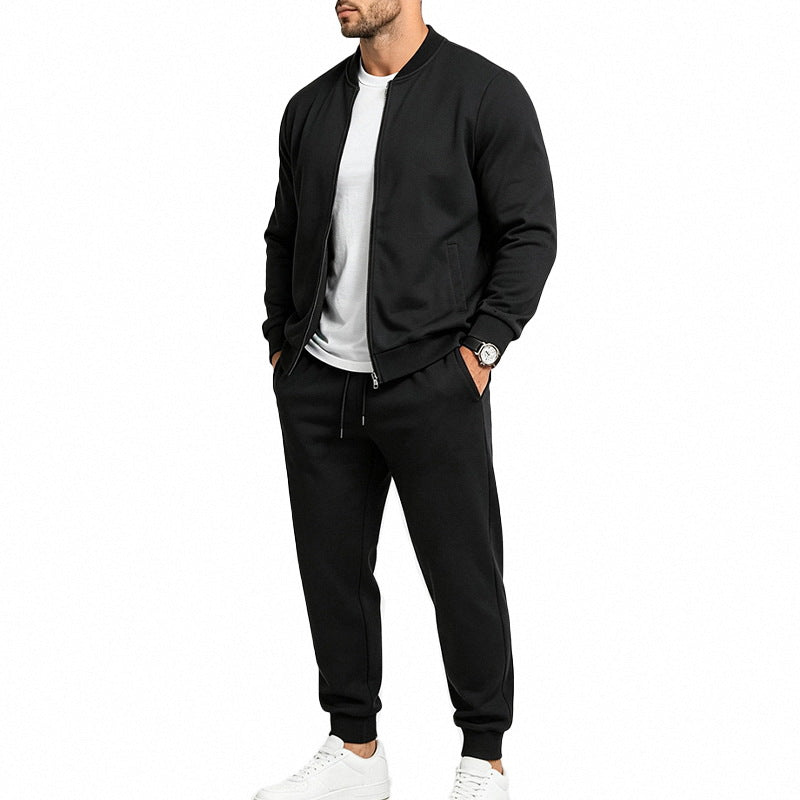 Herren nan sportives zweiteiliges Jogginganzug-Set mit Bomberjacke und konisch zulaufender Jogginghose Echo Archiv