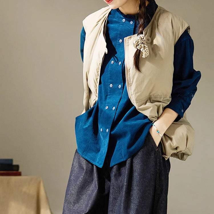 Damen Lässige Bluse mit Rüschensaum Echoarchiv