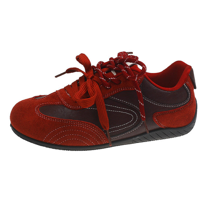Damen Modische Schnür-Halbschuhe aus Wildleder- und Glattleder mit gepolstertem Komfortfußbett – Lioré