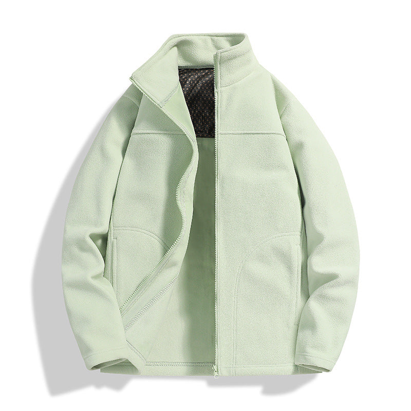 Herren Fleece-Outdoorjacke mit Stehkragen, durchgehendem Reißverschluss und winddichter Innenmembran Echoarchiv