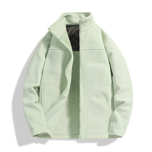 Herren Fleece-Outdoorjacke mit Stehkragen, durchgehendem Reißverschluss und winddichter Innenmembran Echoarchiv