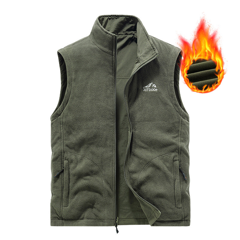 Herren Utility‑Weste mit Multi‑Taschen, Stehkragen & atmungsaktivem Mesh‑Futter Echoarchiv
