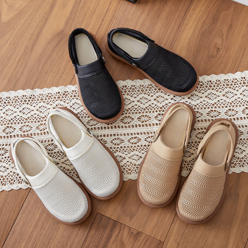 Damen nan atmungsaktive Netzgewebe Clog-Slipper mit elastischem Fersenriemen und dämpfender EVA-Sohle Echo Archiv