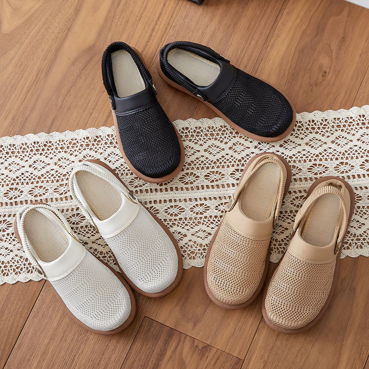 Damen nan atmungsaktive Netzgewebe Clog-Slipper mit elastischem Fersenriemen und dämpfender EVA-Sohle Echo Archiv