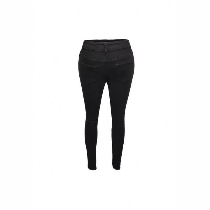 Damen hochtaillierte figurformende enge Jeans mit Knierissen und Po‑Lifting‑Bund Echo Archiv