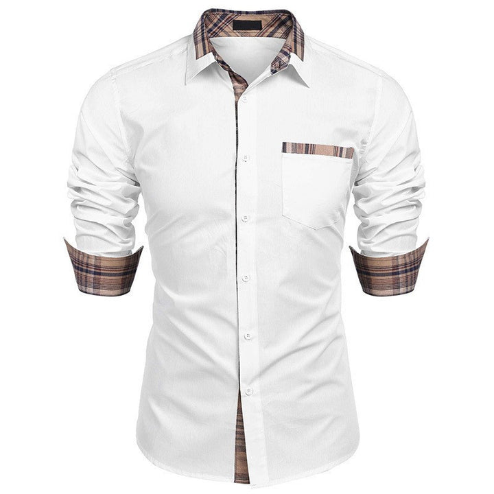 Herren Business-Hemd mit modischem Karo-Kragen und praktischen Brusttasche Echoarchiv
