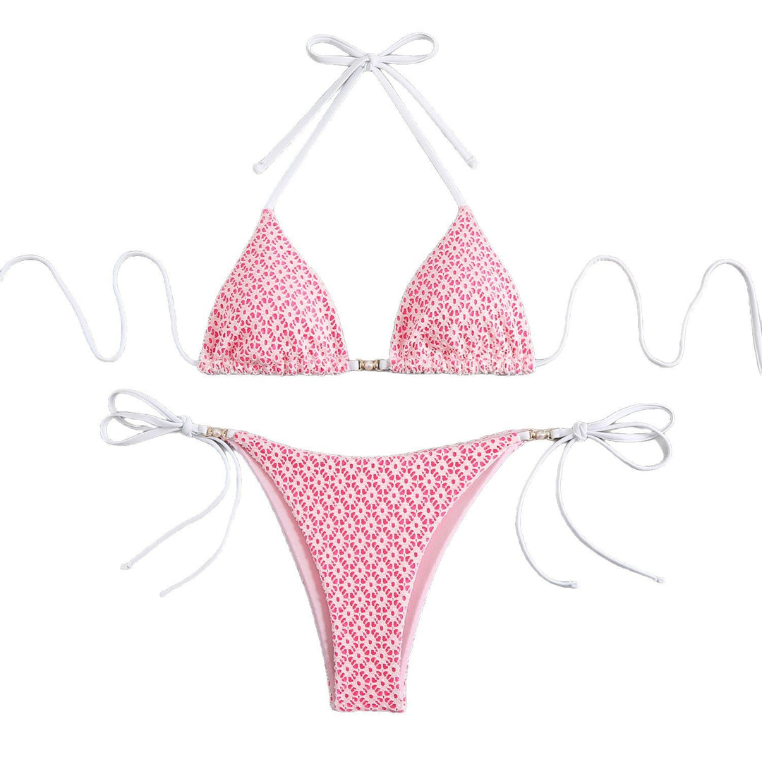 Damen Triangel-Bikini-Set mit verspielten Rüschendetails Echo Archiv