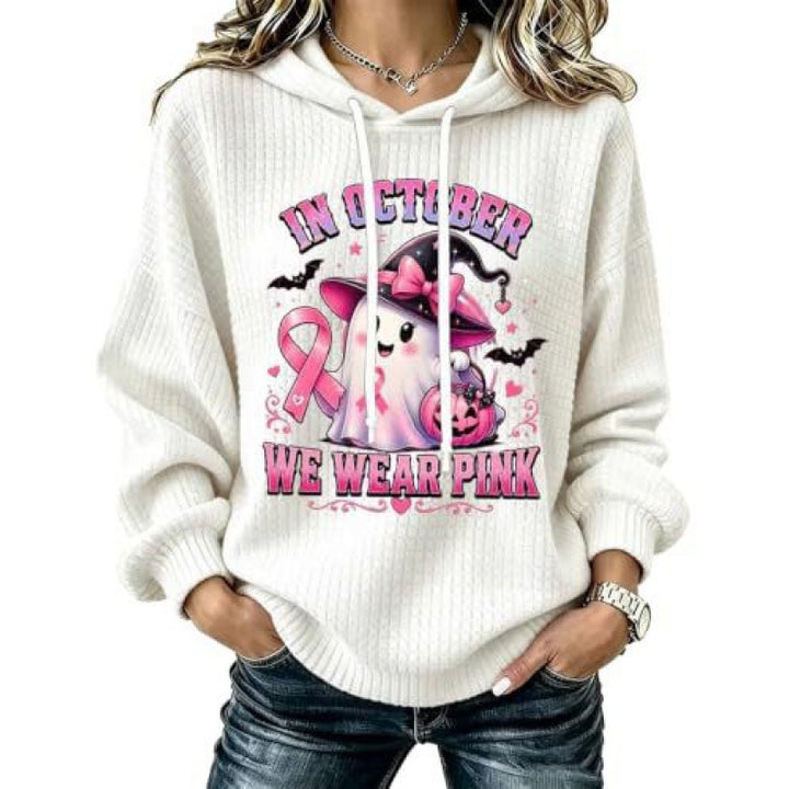 Damen Lustiger Kapuzenpullover mit Gruselmotiven Echoarchiv