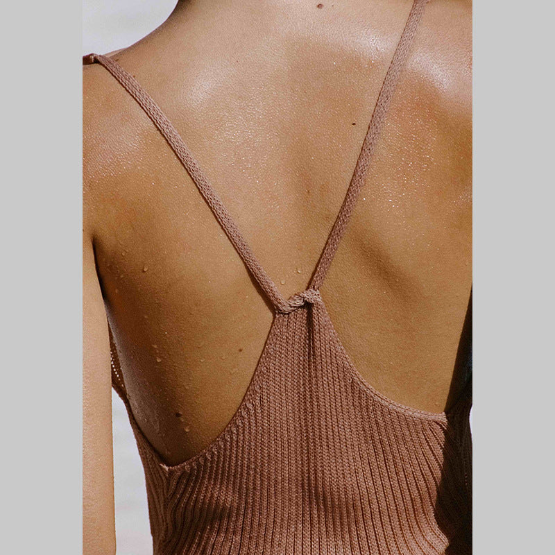Damen elegantes Strickmaxikleid mit faszinierenden Cut-Out-Details Echo Archiv