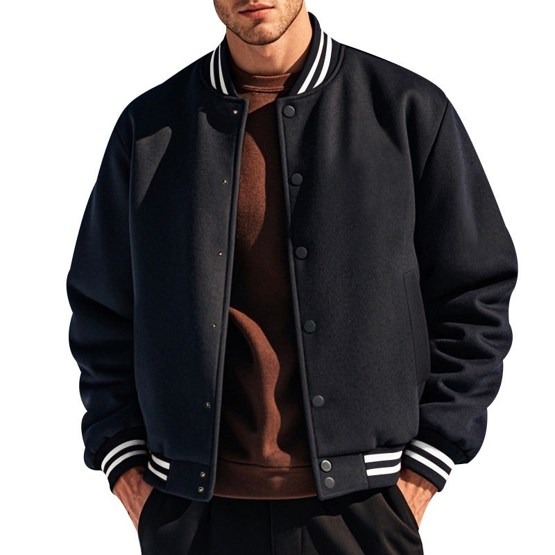 Herren sportliche Collegejacke mit Kontrastdetails Echoarchiv