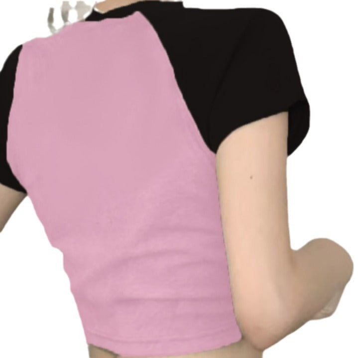 Damen Crop-T-Shirt mit kreativem Kaffee-Motiv und lässiger Passform Echo Archiv
