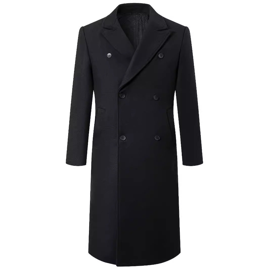 Herren eleganter Doppeltknopf-Trenchcoat Echoarchiv