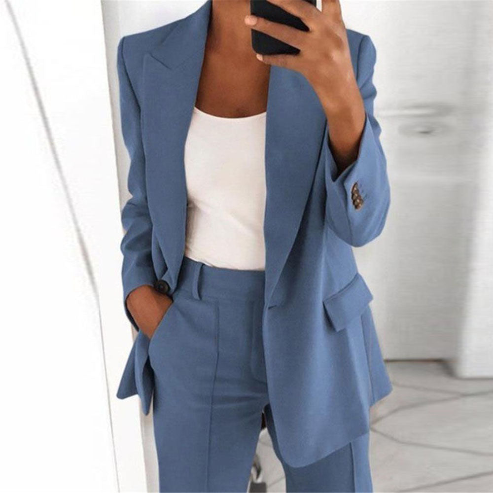 Damen nan Business-Blazer-Set mit strukturierter Oversize-Silhouette, Reverskragen und Bundfaltenhose Echo Archiv