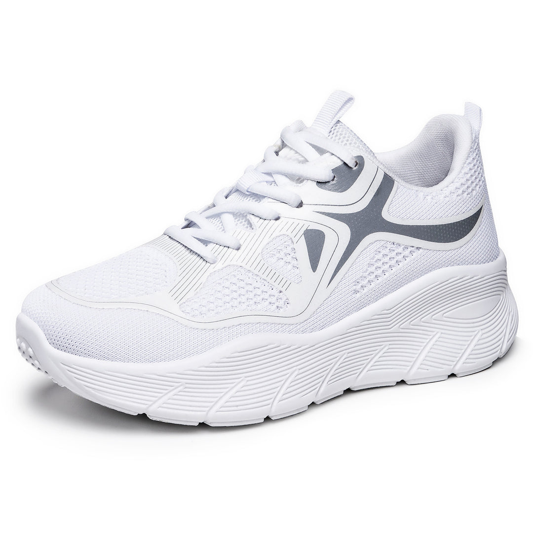 Damen nan nahtloser Performance-Walking-Sneaker mit atmungsaktivem Strickoberteil, verstärkter Zehenkappe und extrahoher Dämpfungsplateausohle Echo Archiv