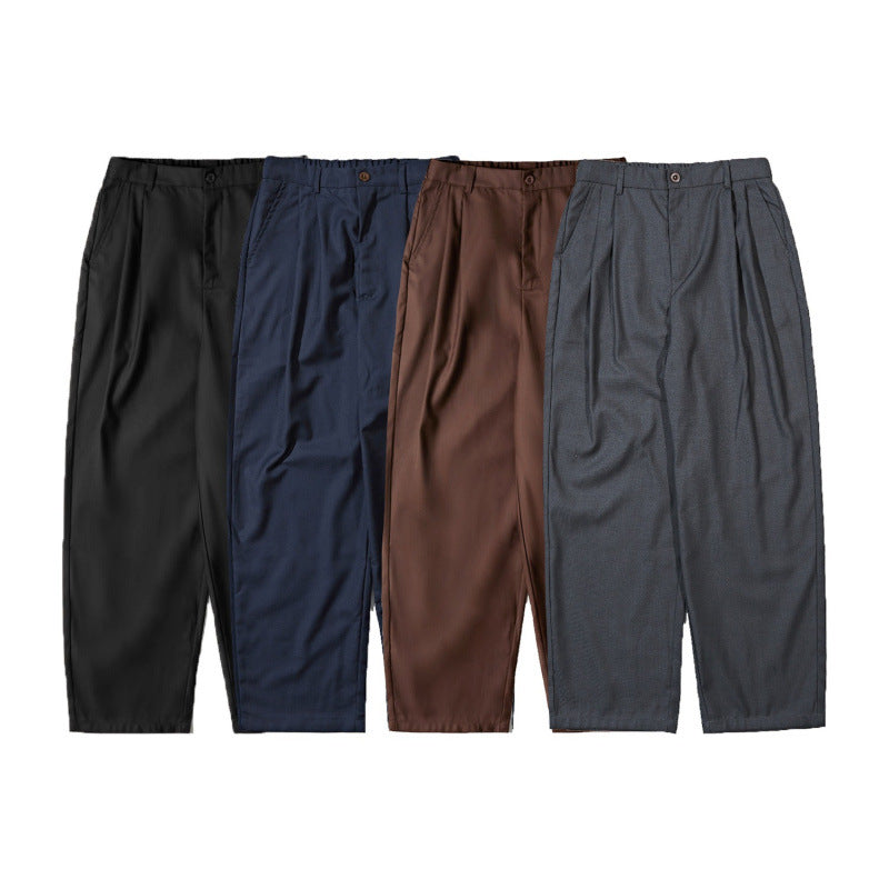 Damen Weite Highwaist-Hose mit Bundfalten, verkürztem Saum und tapered Schnitt Echo Archiv