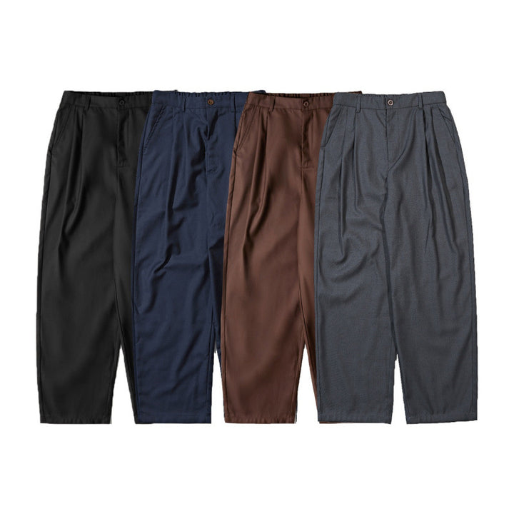 Damen Weite Highwaist-Hose mit Bundfalten, verkürztem Saum und tapered Schnitt Echo Archiv