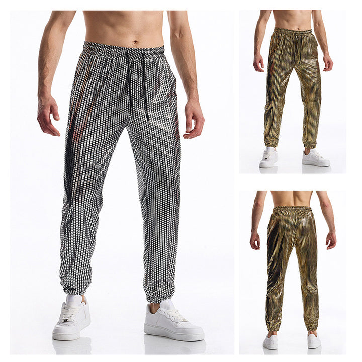 Herren atmungsaktive Jogginghose mit modernem Punktedesign Echoarchiv