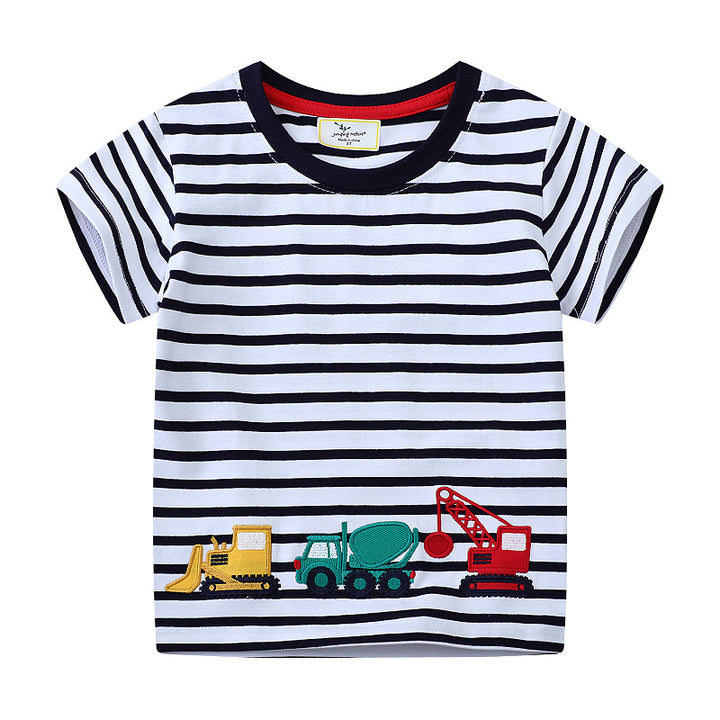 Jungen T-Shirt mit einzigartigem Baustellenfahrzeug-Motiv Echo Archiv