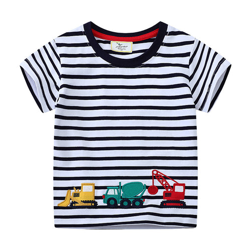 Jungen T-Shirt mit einzigartigem Baustellenfahrzeug-Motiv Echo Archiv