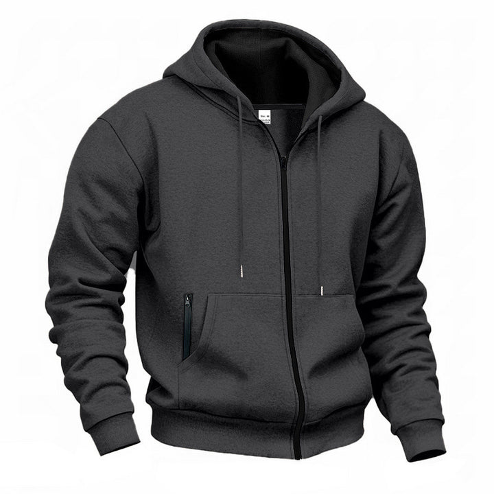Herren Kapuzenjacke mit praktischen Reißverschlusstaschen und innovative Innenschicht Echoarchiv