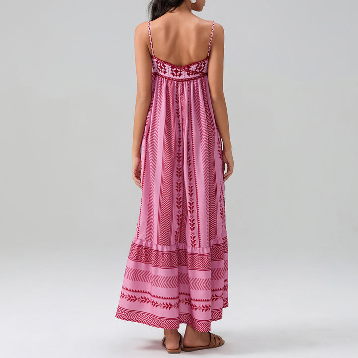 Damen Maxikleid mit raffiniertem Boho-Muster Echo Archiv