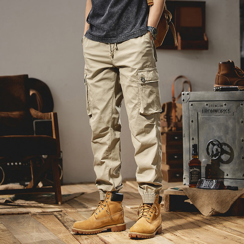 Herren Canvas-Cargojogger mit verstärkten Kniepaneelen, elastischem Komfortbund und Organizer-Taschen Echo Archiv
