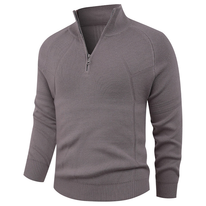 Herren Strickpullover mit modernem Reißverschluss und eleganter Struktur Echoarchiv