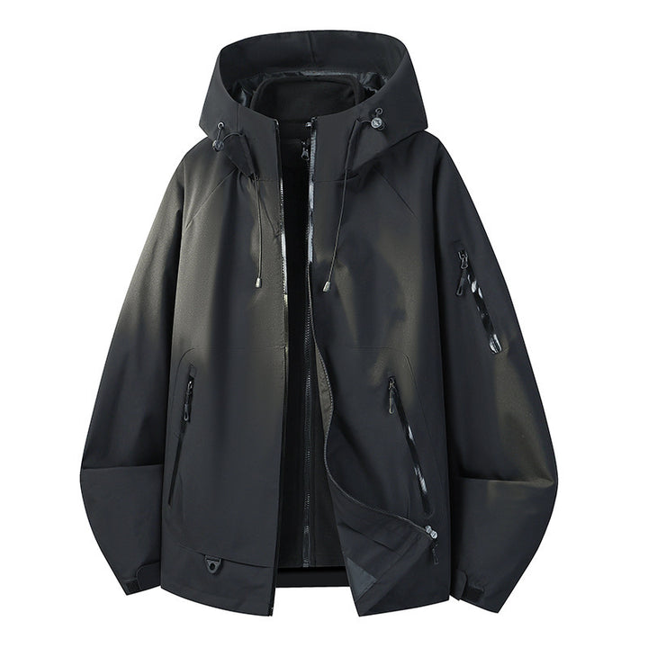 Herren Funktionsjacke mit verstellbarem Kapuzenverschluss Echo Archiv