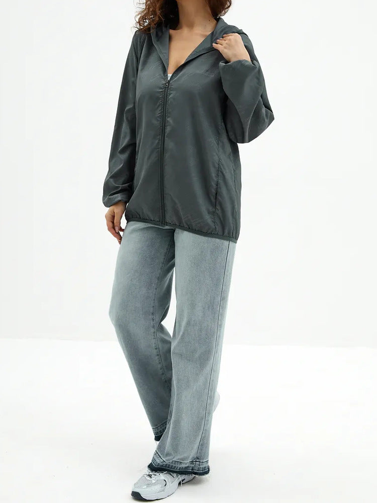 Damen Leichte Übergangsjacke mit Kapuze – Célinea