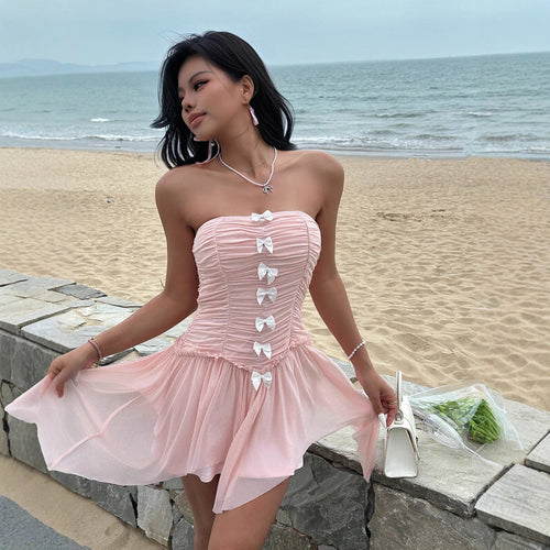 Damen romantisches Corsage-Kleid mit bezaubernden Rüschendetails Echo Archiv