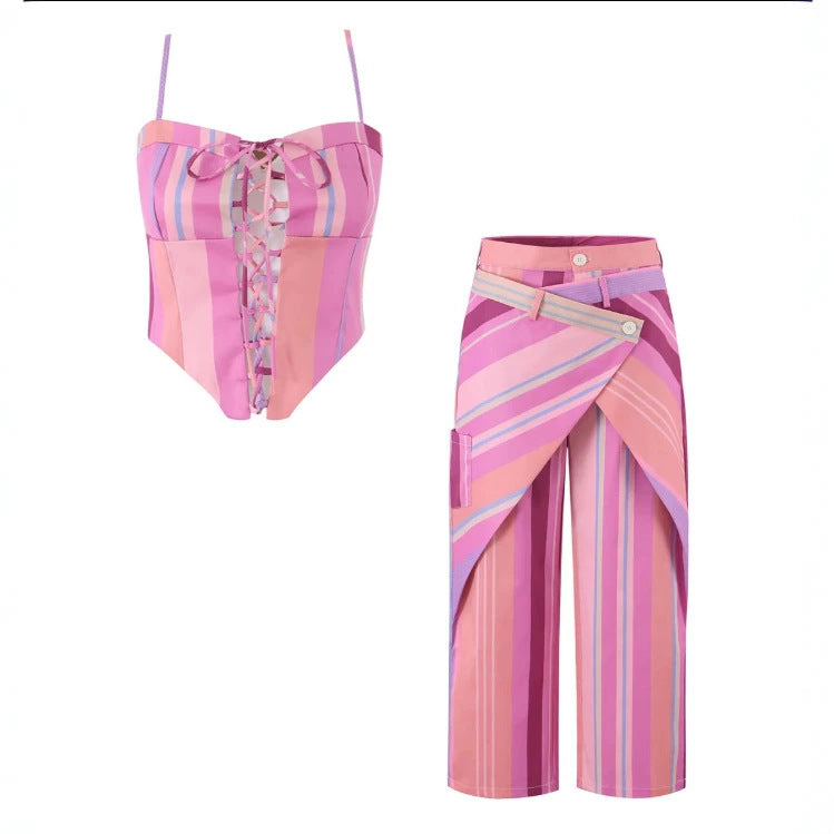 Damen Wickel-Hose mit weitem Bein und asymmetrischem Überwurf Echo Archiv