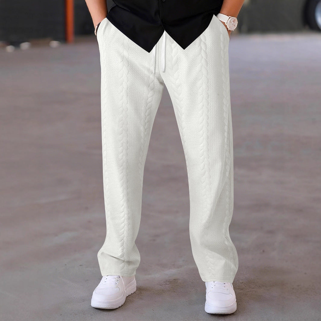 Herren Freizeit-Hose mit innovativem Textilmuster und elastischem Bund Echoarchiv