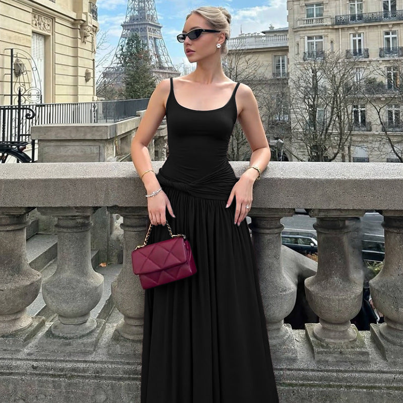 Damen Elegantes Maxikleid mit figurbetonendem Oberteil und weiten Rock Echo Archiv