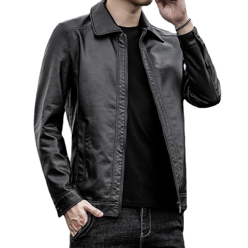 Herren Lässige Kunstlederjacke Echo Archiv