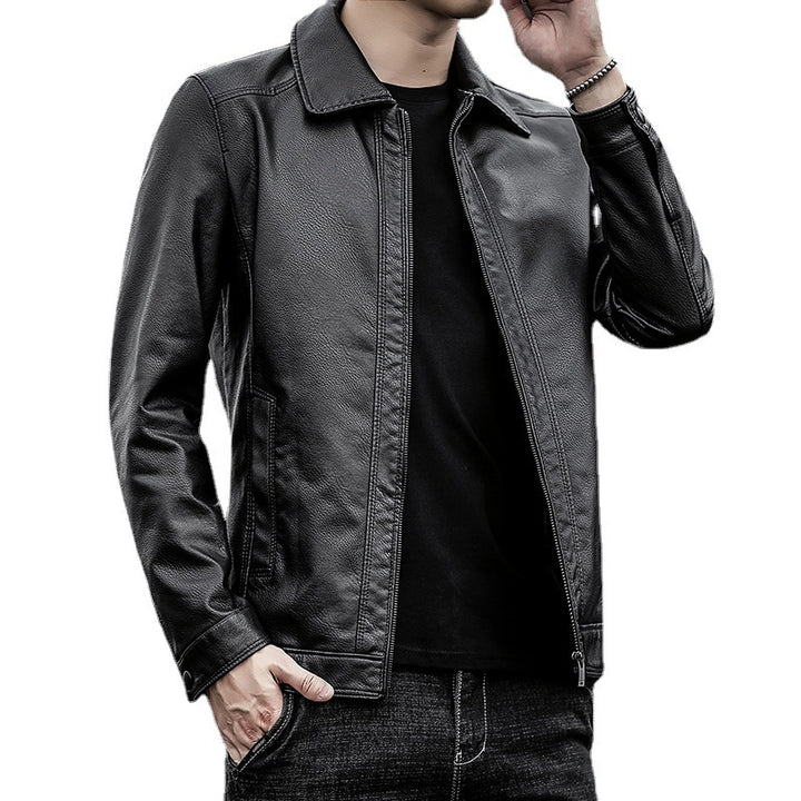 Herren Lässige Kunstlederjacke Echo Archiv