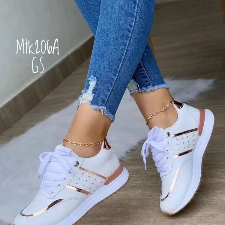 Damen  Plateausneaker mit Glanzbesatz und gepolstertem Komfortfußbett Echo Archiv