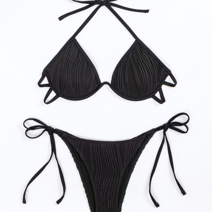 Damen Triangel-Bikini mit Rippendesign Echo Archiv
