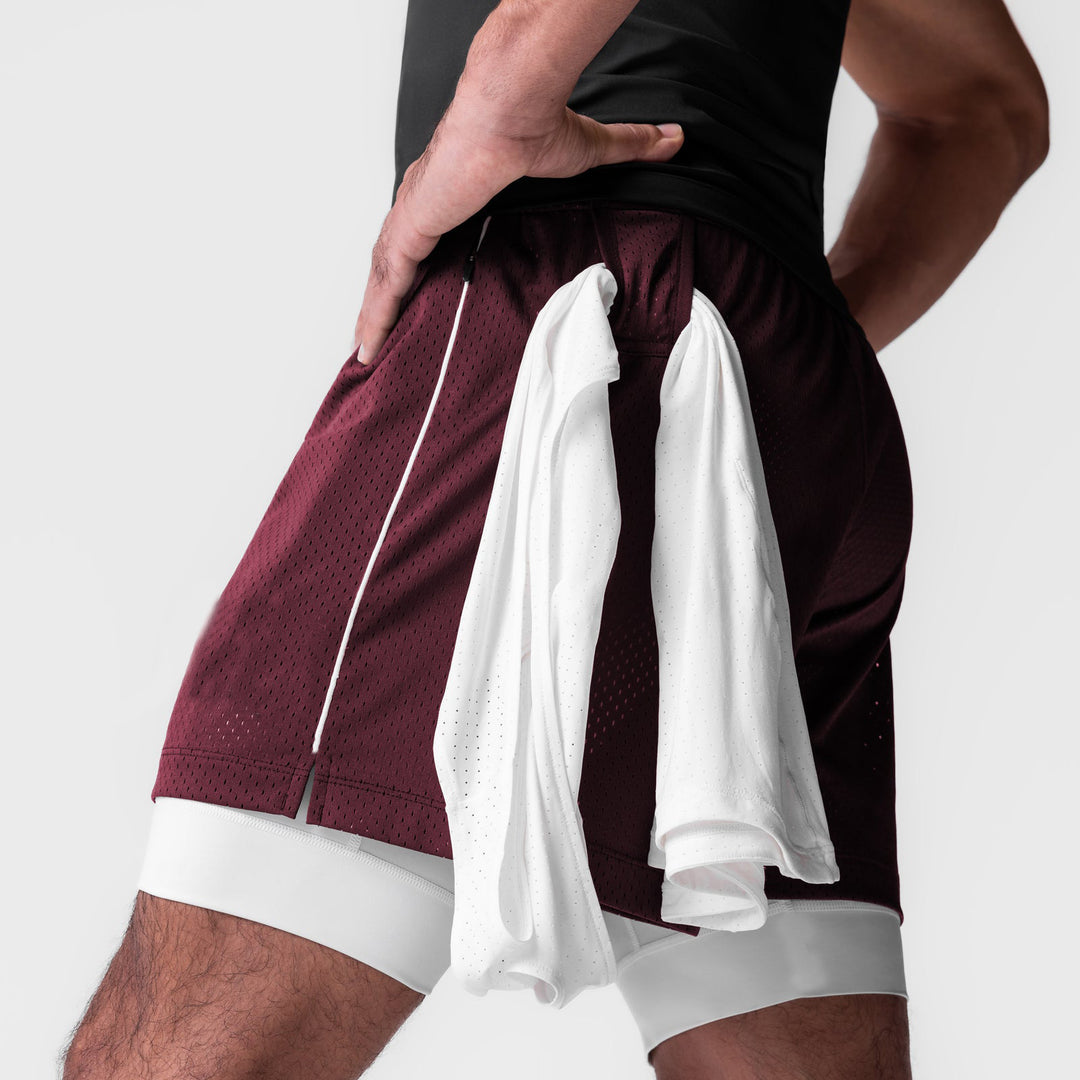 Herren Sportliche Mesh-Shorts mit integrierter Unterwäsche und praktischen Taschen Echoarchiv