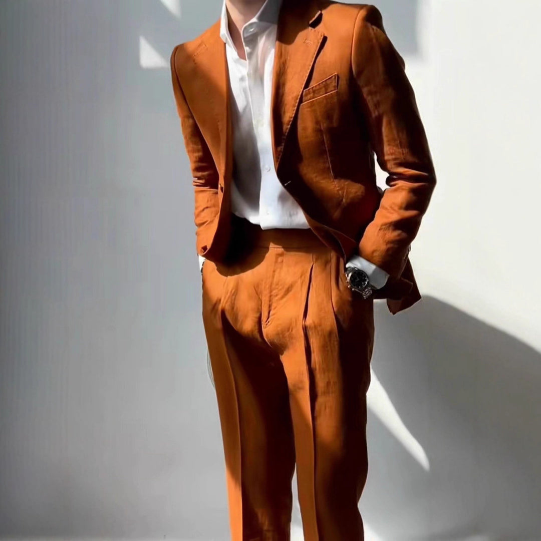 Herren eleganter Anzug mit strukturiertem Gewebe und modernem Schnitt Echoarchiv