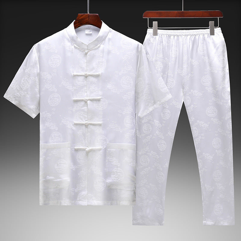 Herren traditionelle chinesische Seidenjacke Echoarchiv