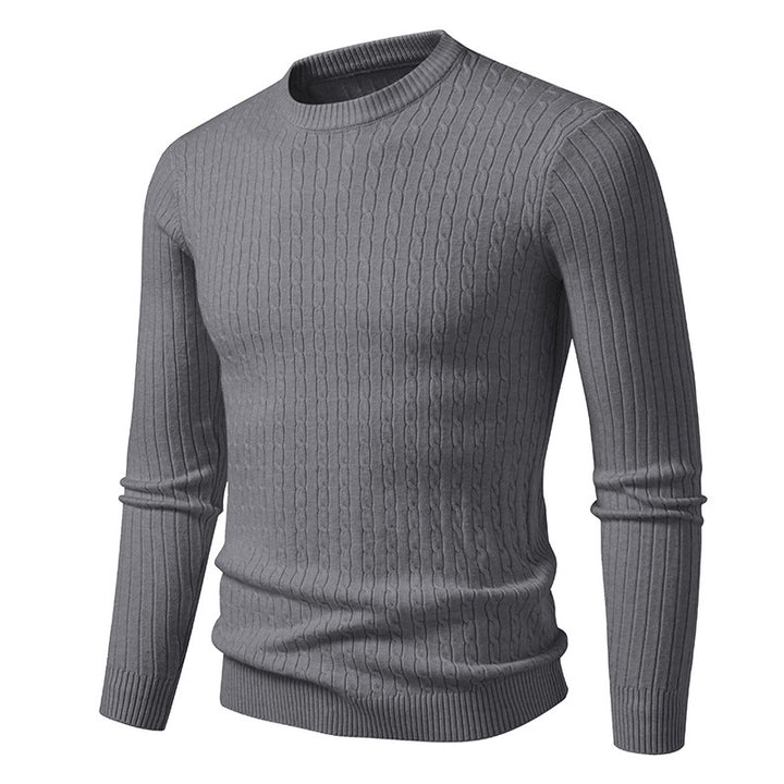 Herren Grobstrickpullover mit elegantem Zopfmuster Echoarchiv